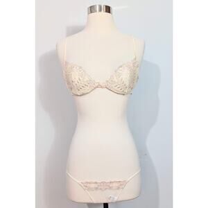 La Perla Cream/Pink Bra & Panty Set